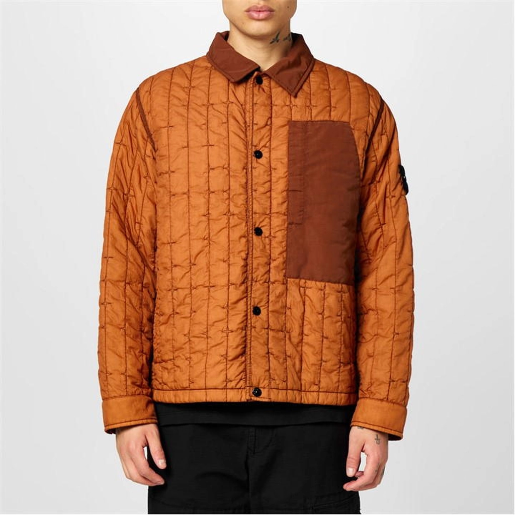 Stone Island Quilted Nylon Tela Blouson - Orange